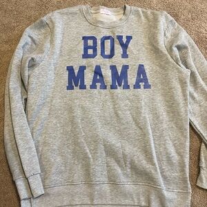 Gray 'Boy Mama' Sweatshirt